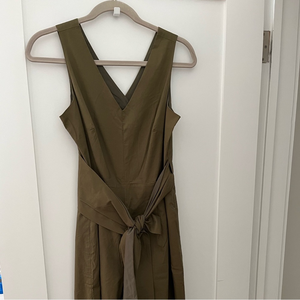 J. Crew Olive Wrap-Tie Jumpsuit